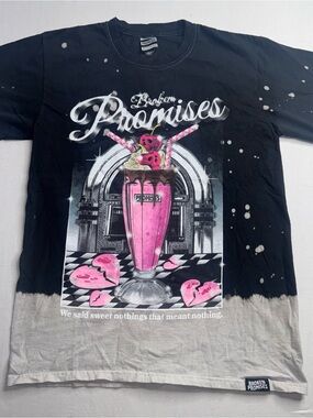 Promise Broken Promises Black and Pink Graphic Jersey